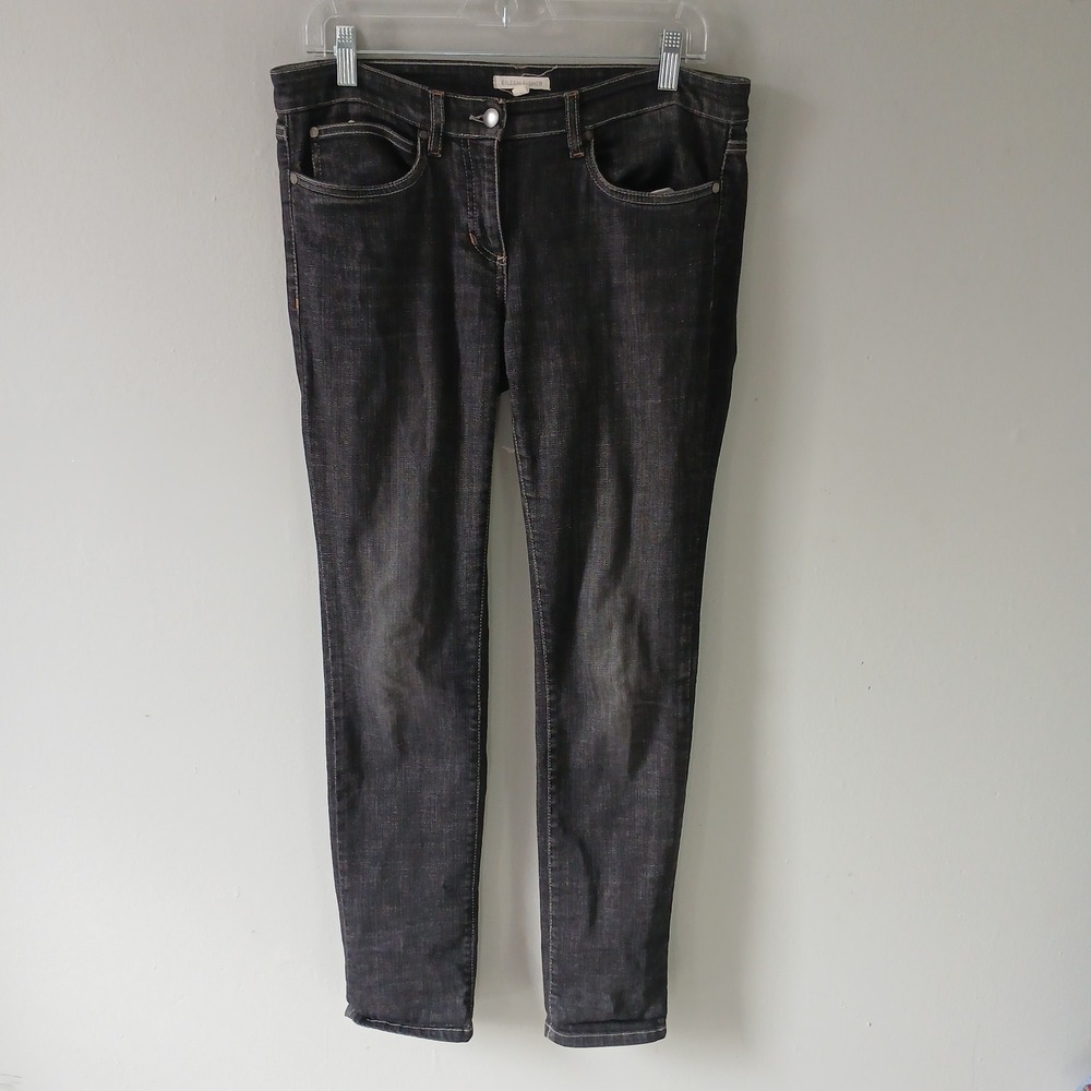 Eileen Fisher Women's Size 6 Charcoal Black Jeans Organic Cotton Stretch